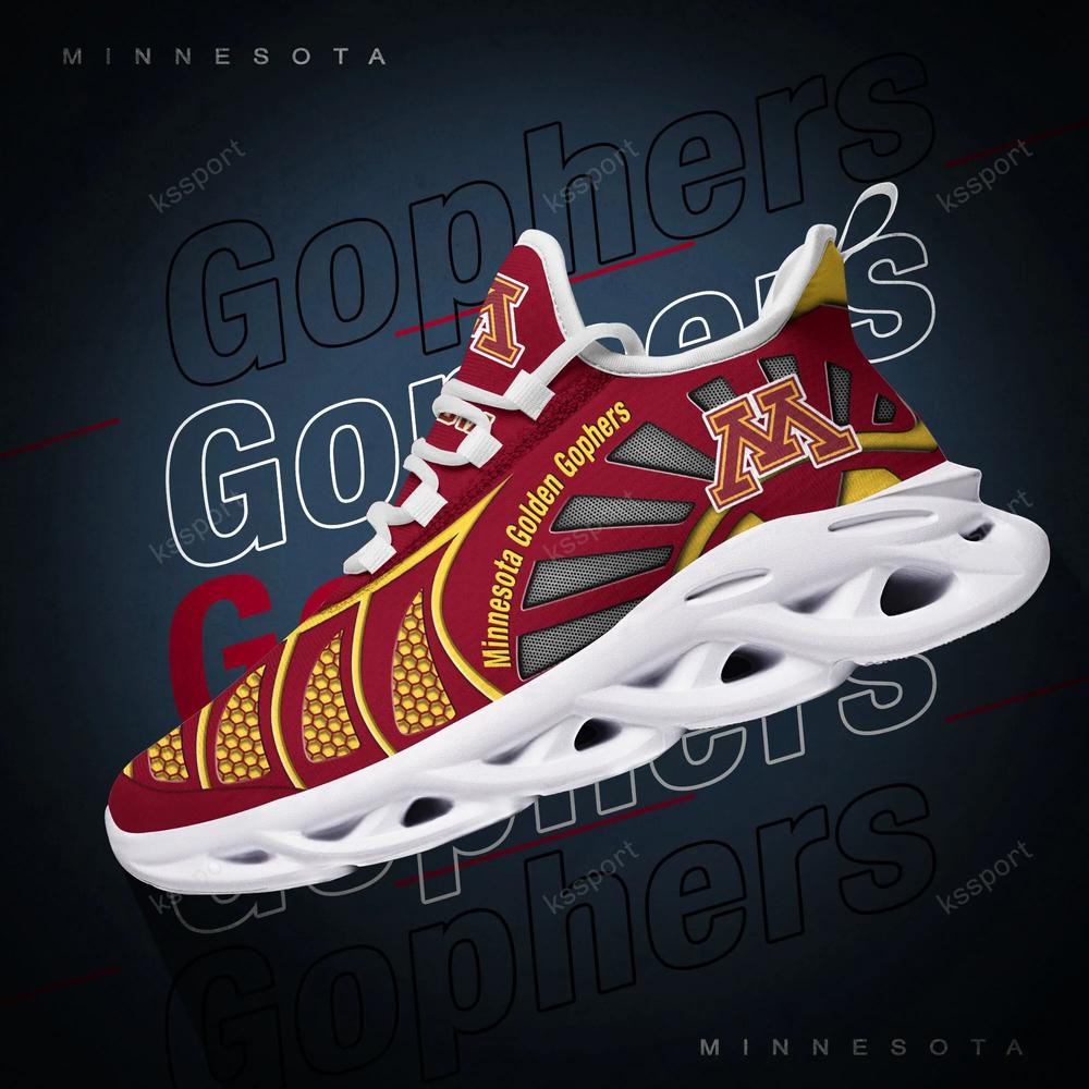 Minnesota Golden Gophers Max Soul Clunky, Black And White Running Shoes