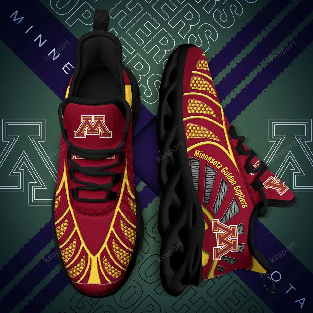 Minnesota Golden Gophers Max Soul Clunky, Black And White Running Shoes