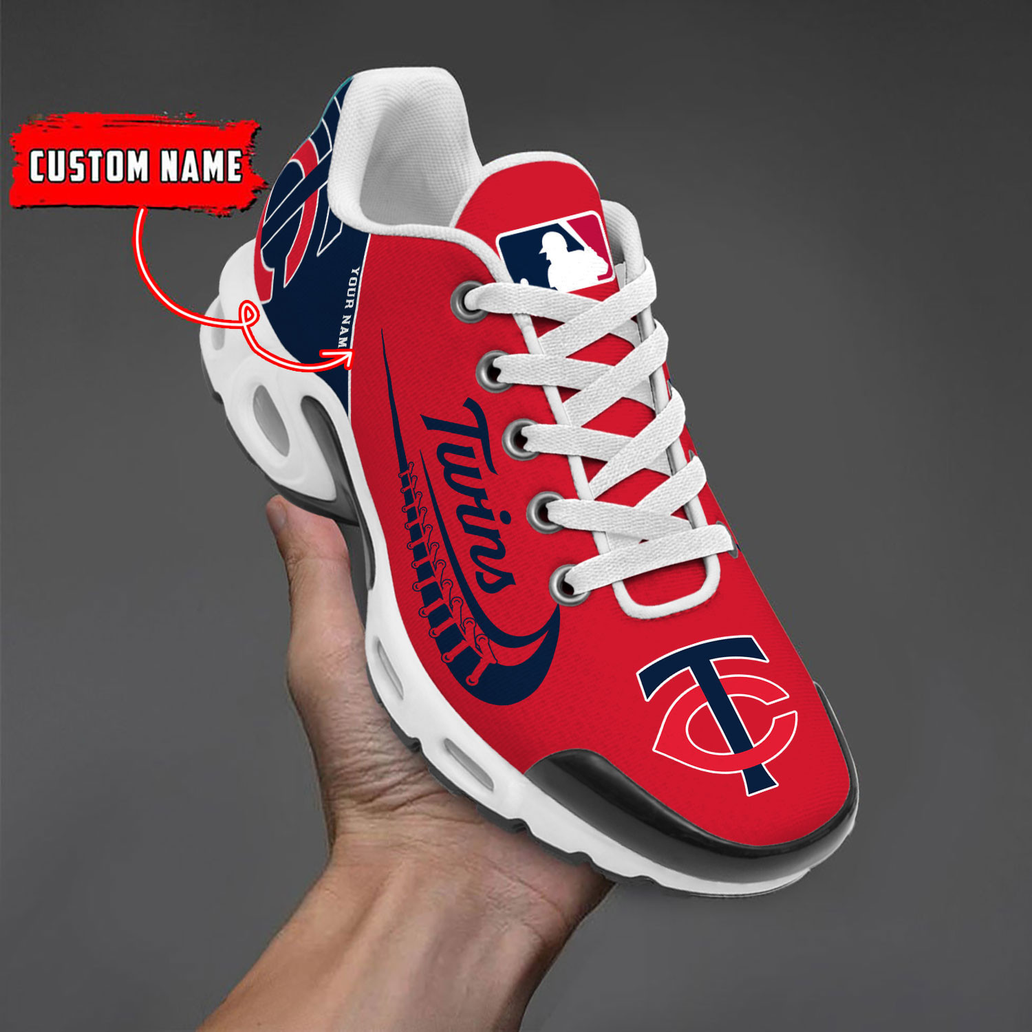 Minnesota Twins Team Logo Baseball God Wings Air Max Shoes Sneaker