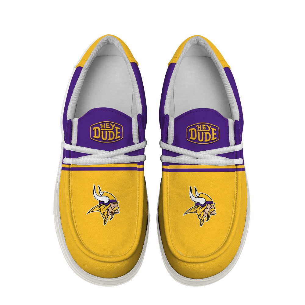 Minnesota Vikings Football Hey Dude Canvas Loafer Shoes – Custom Name