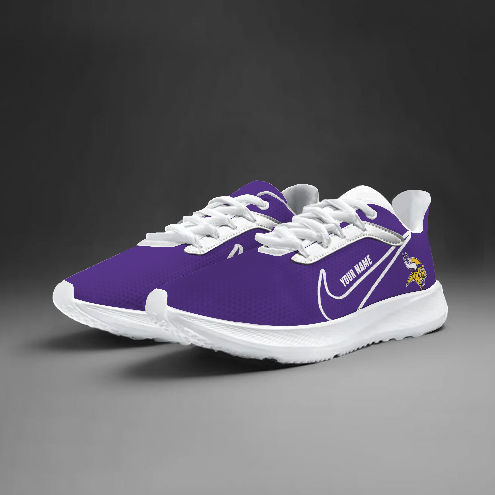 Minnesota Vikings Lightweight Patch Decor Running Shoes NA21