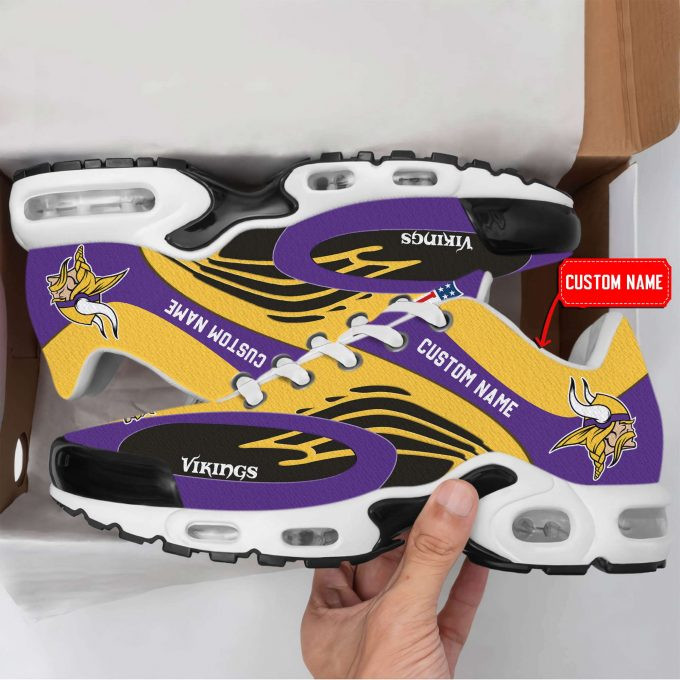 Minnesota Vikings Logo Custom Name Air Max Shoes Air Cushion Sneakers
