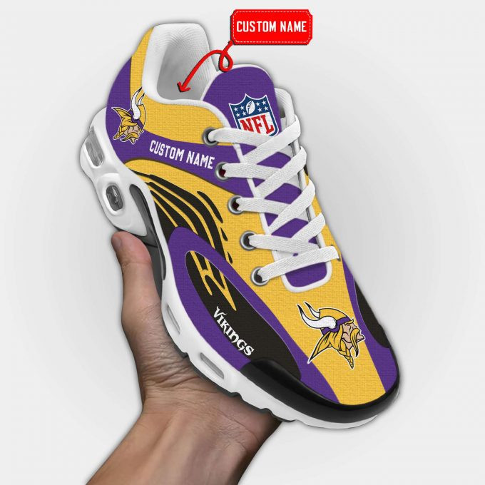 Minnesota Vikings Logo Custom Name Air Max Shoes Air Cushion Sneakers