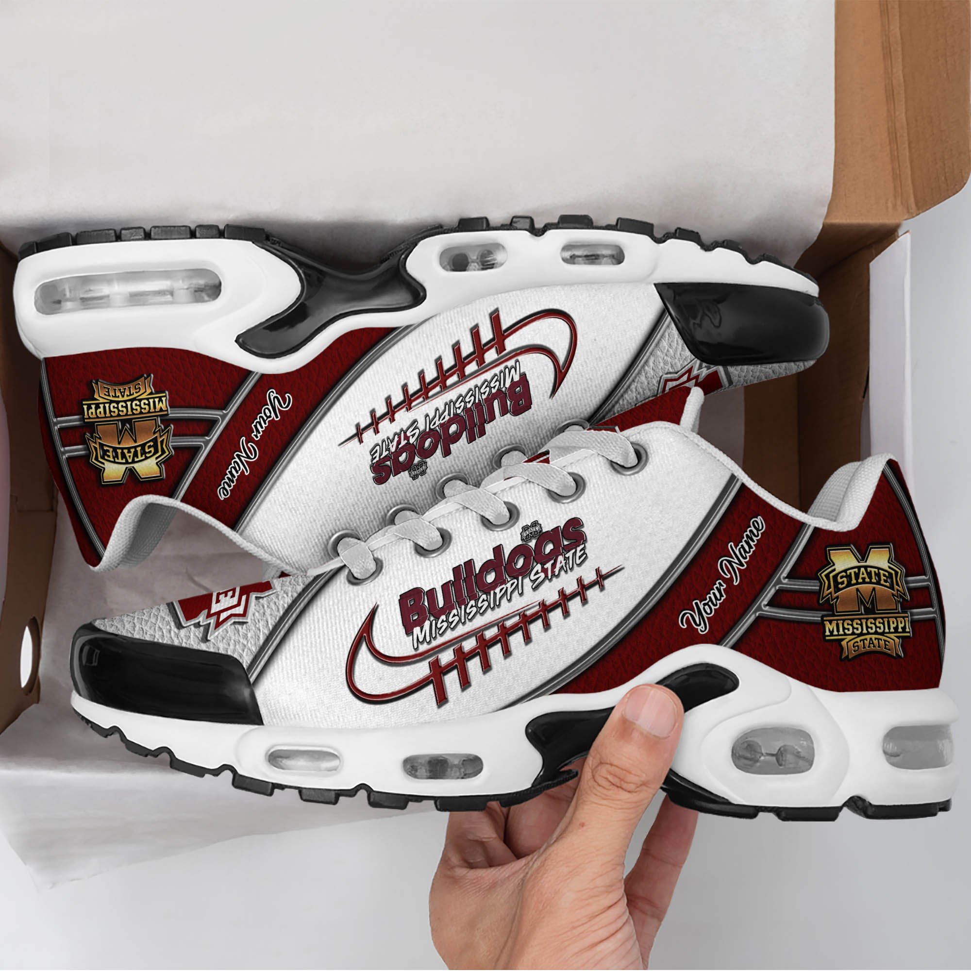 Mississippi State Bulldogs TN Shoes 2026 Version Custom Your Name, Football Team Shoes, Football Shoes For Fans, Sport Gifts, Gifts For Lovers ETHY