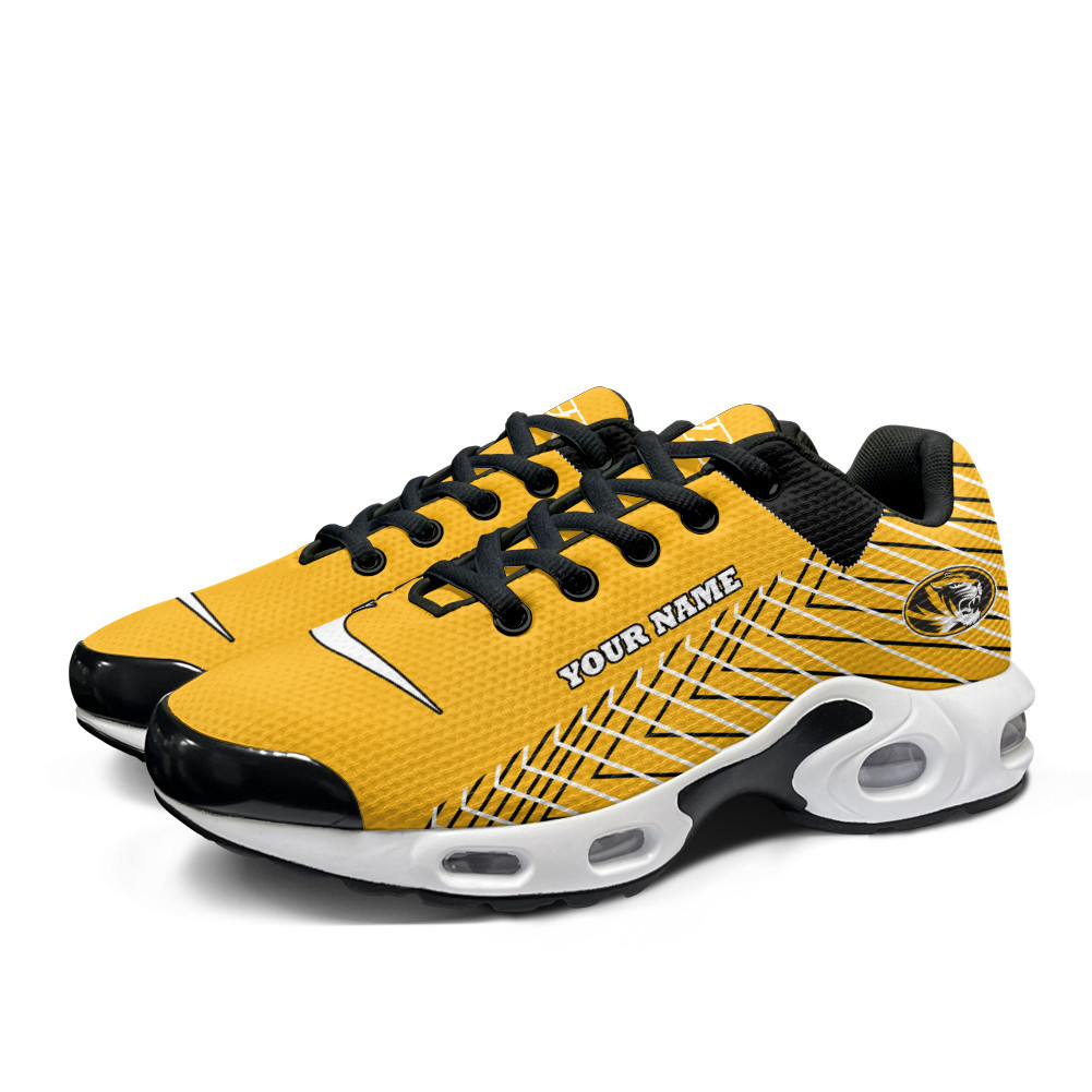 Missouri Personalized Name Team Colors Jagged Lines TN Air Max Shoes Air Cushion Sneakers