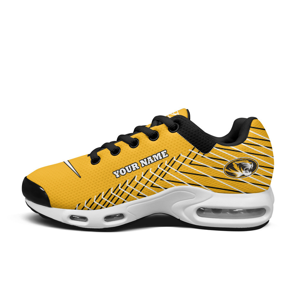 Missouri Personalized Name Team Colors Jagged Lines TN Air Max Shoes Air Cushion Sneakers