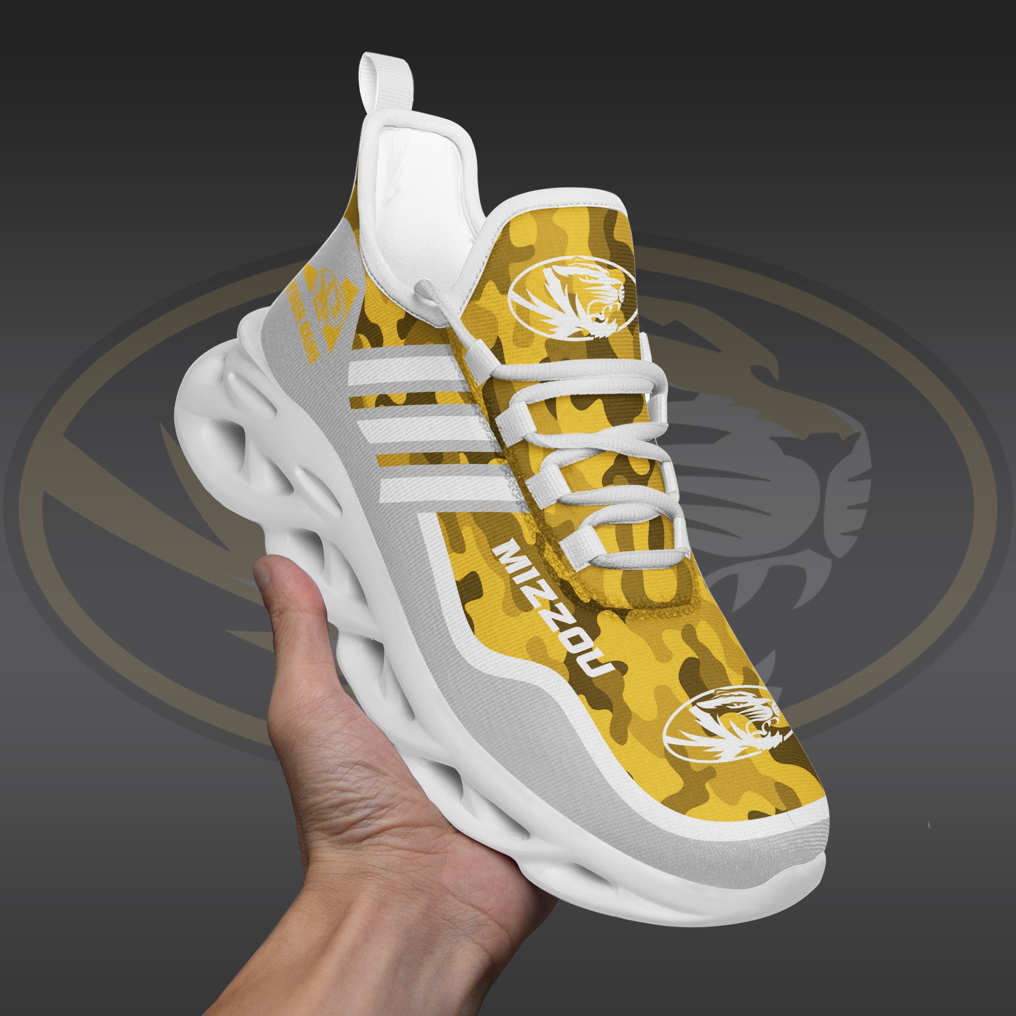 Missouri Tigers Black Max Soul Shoes 2026 Versions Custom Name 466