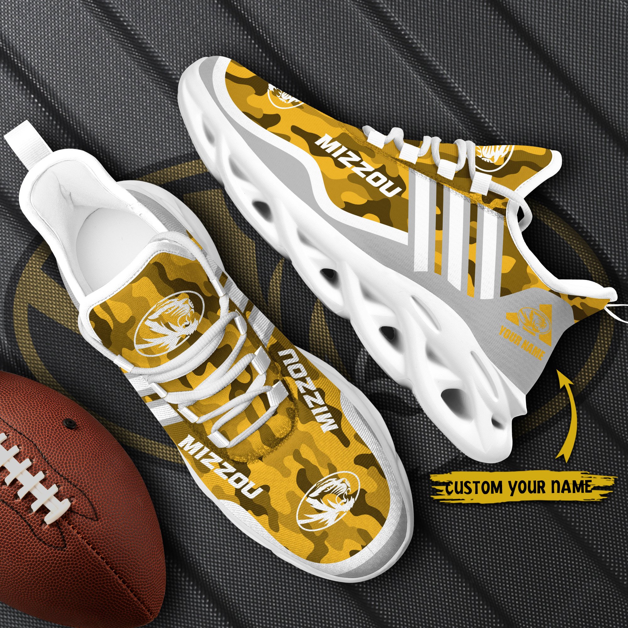 Missouri Tigers Black Max Soul Shoes 2026 Versions Custom Name 466