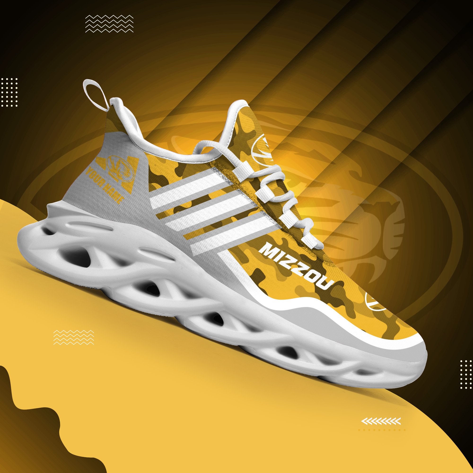 Missouri Tigers Black Max Soul Shoes 2026 Versions Custom Name 466