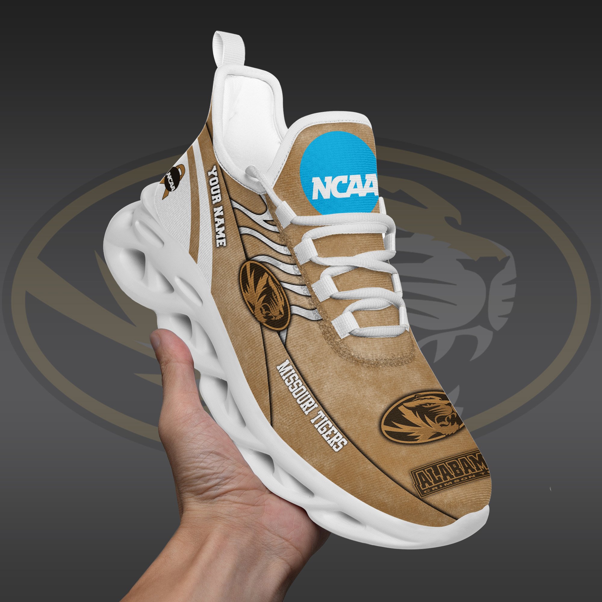 Missouri Tigers Black Max Soul Shoes 2026 Versions Custom Your Name And Number 312