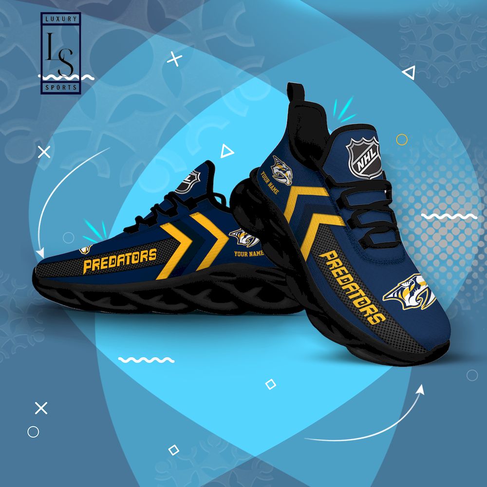 Nashville Predators NHL Personalized Max Soul Shoes