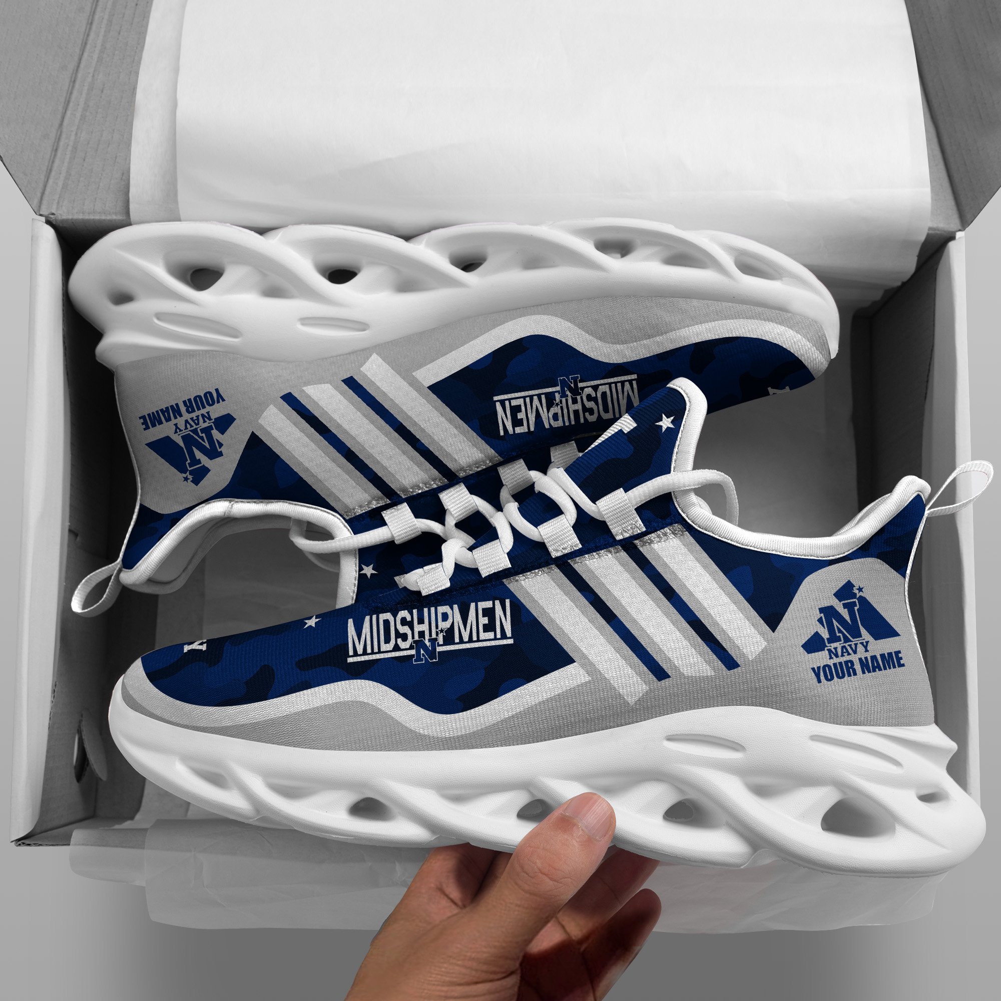 Navy Midshipmen Black Max Soul Shoes 2026 Versions Custom Name 466