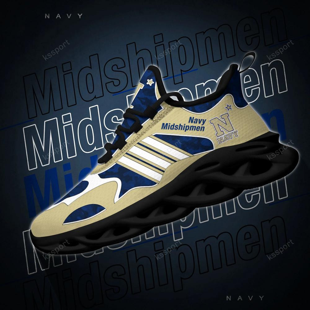 Navy Midshipmen Max Soul Clunky, Camo Running Sneakers For Fan Ever