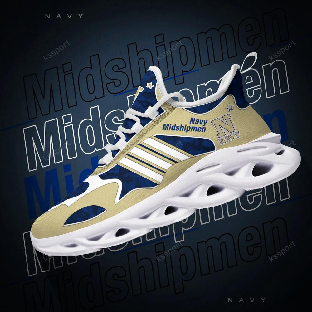 Navy Midshipmen Max Soul Clunky, Camo Running Sneakers For Fan Ever