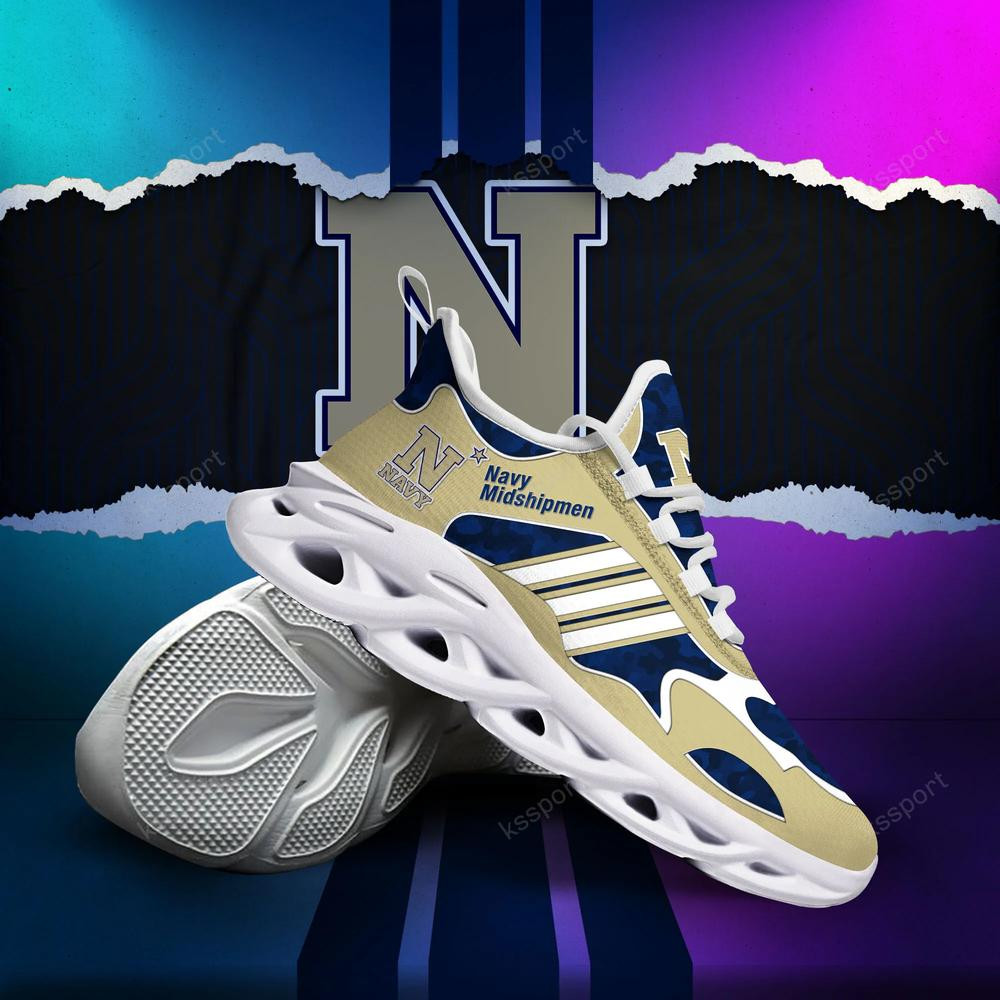 Navy Midshipmen Max Soul Clunky, Camo Running Sneakers For Fan Ever
