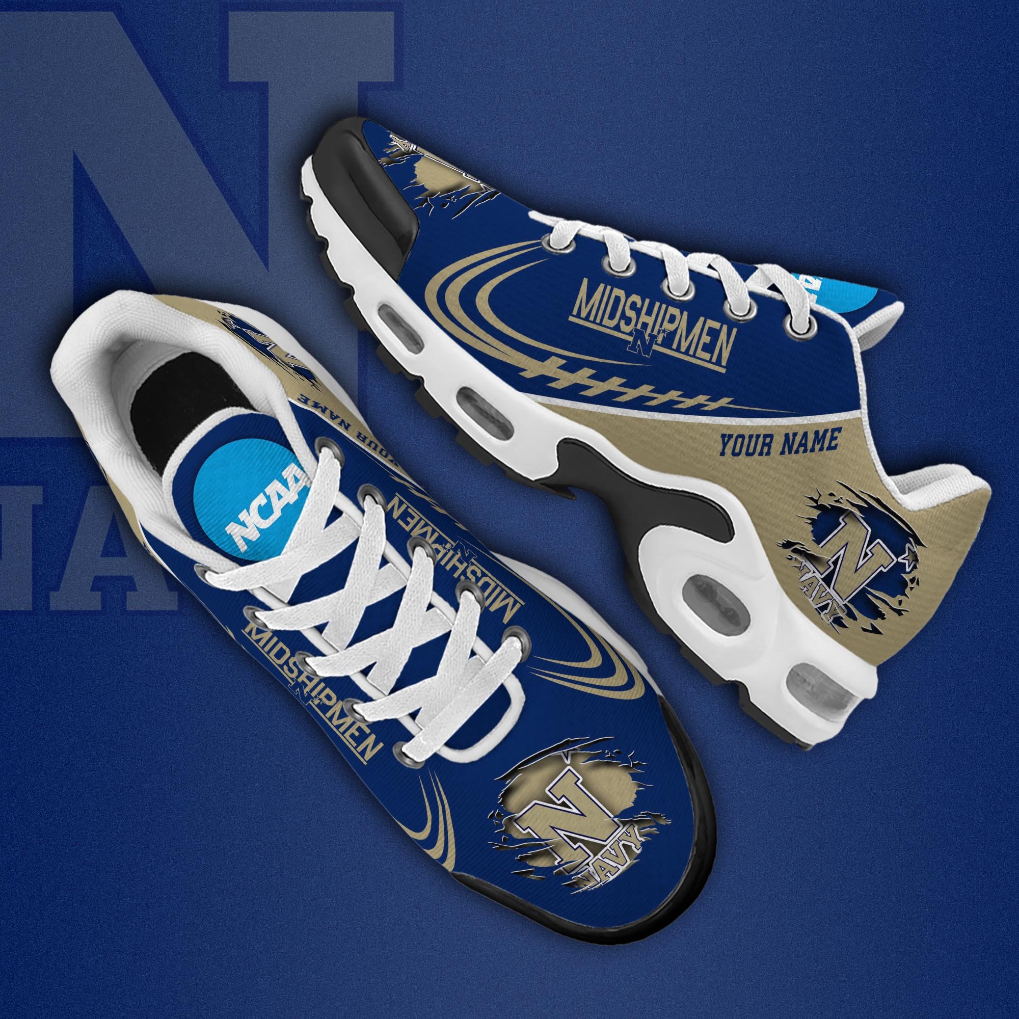 Navy Midshipmen TN Shoes 2026 Version Custom Name