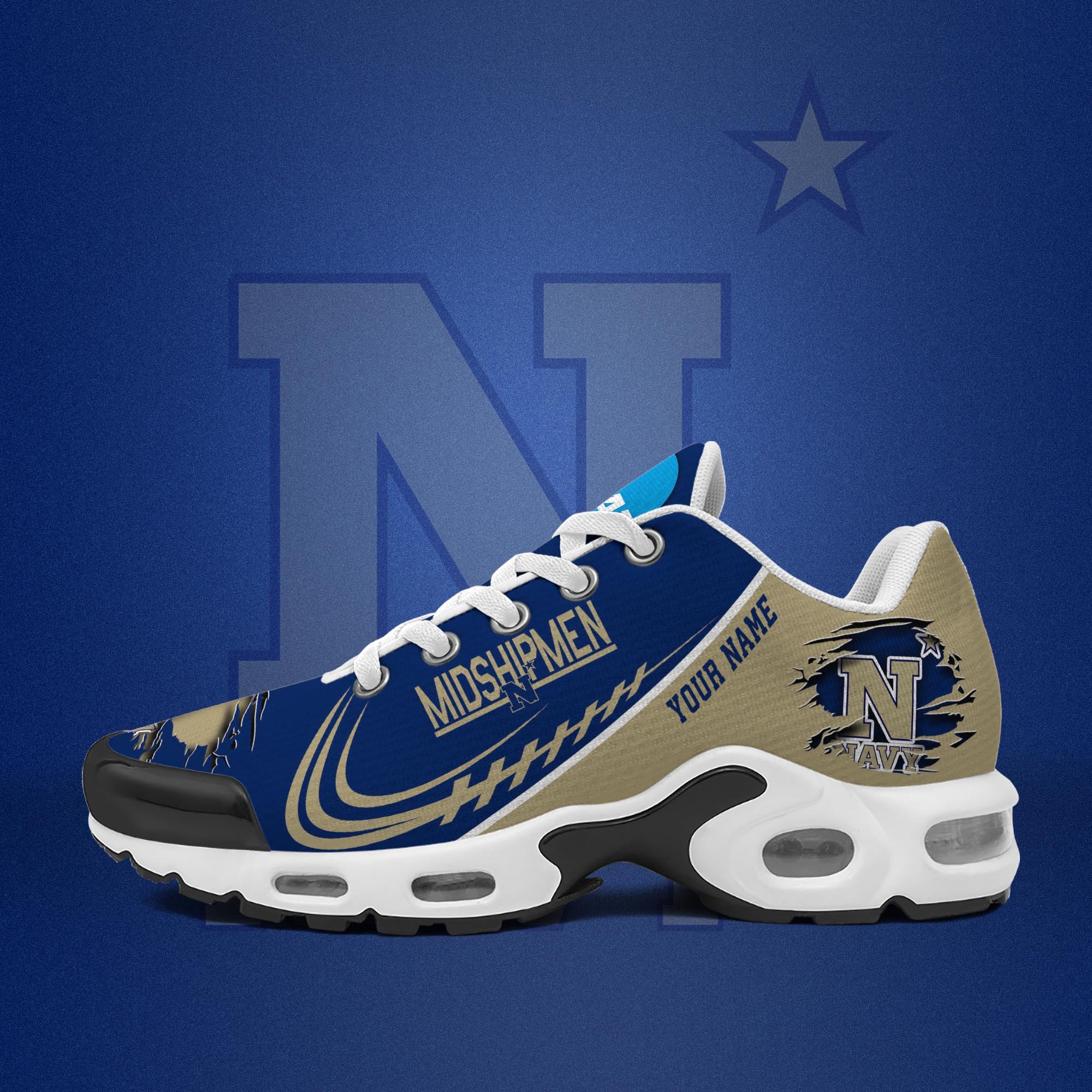 Navy Midshipmen TN Shoes 2026 Version Custom Name