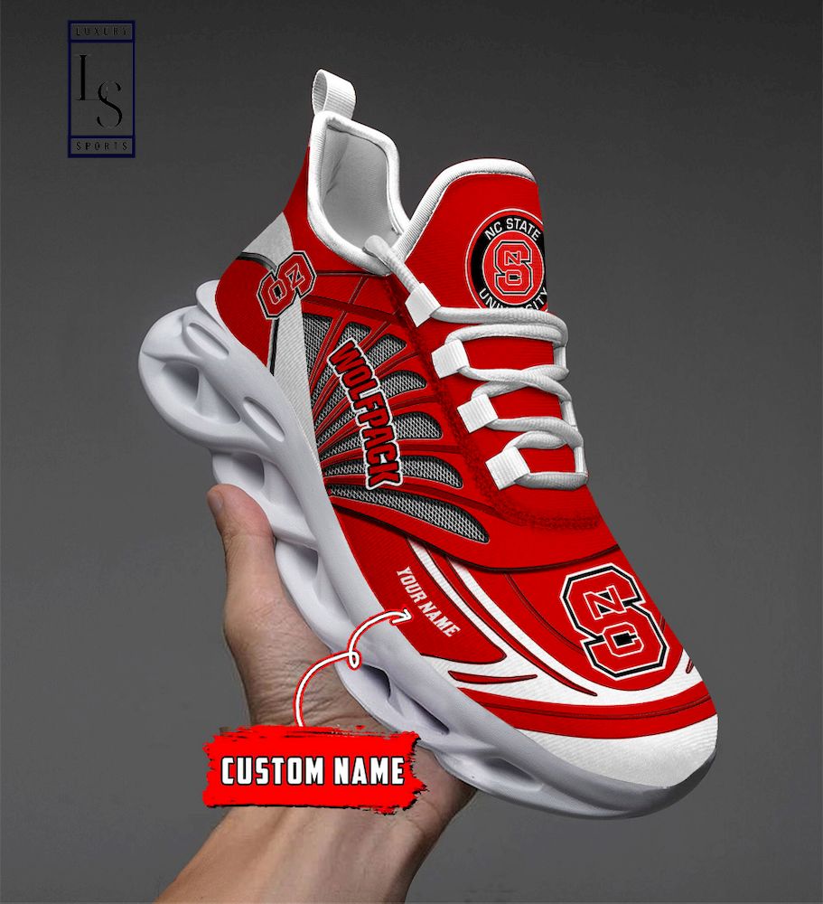 NC State Wolfpack Custom Name Max Soul Shoes