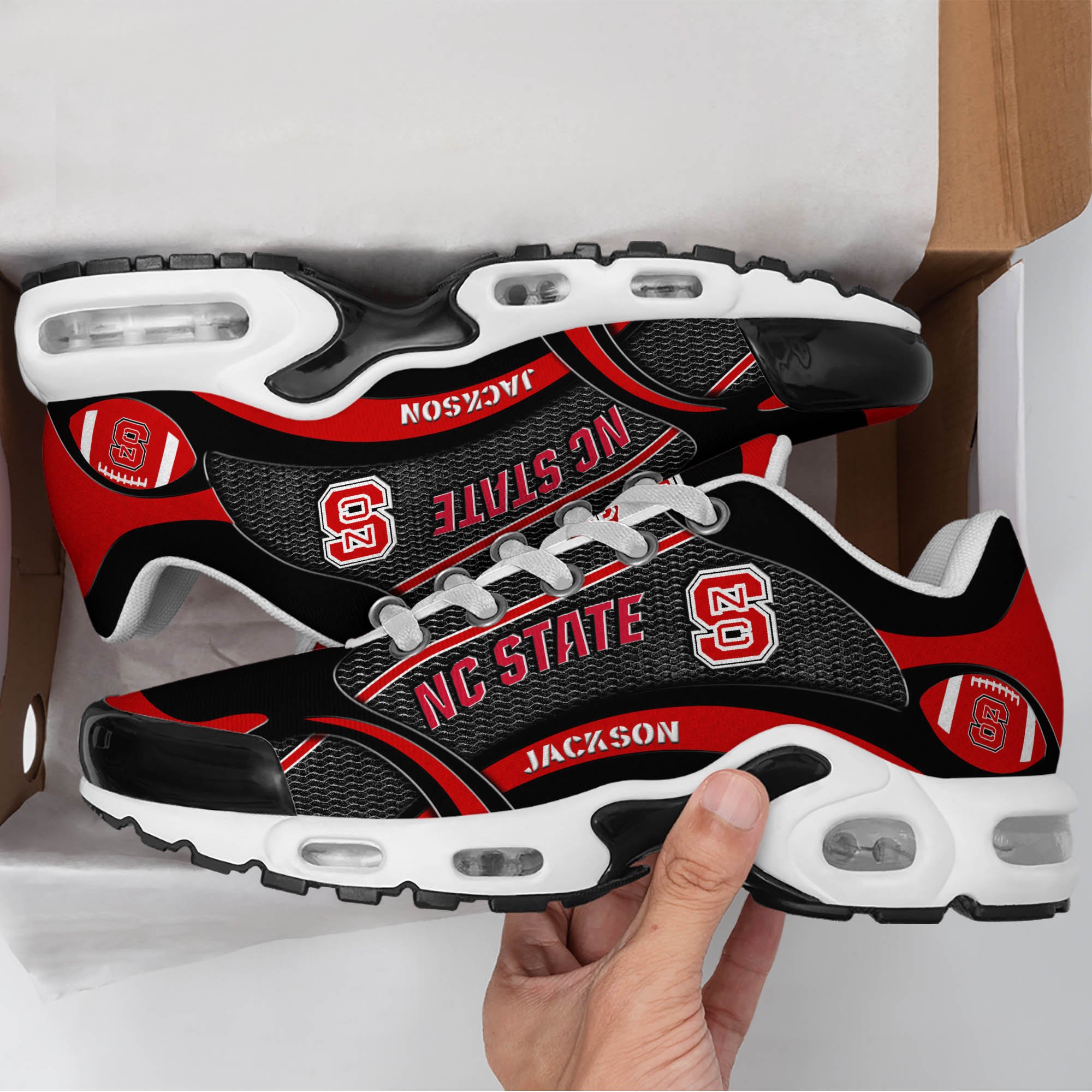 NC State Wolfpack Team TN Shoes 2026 Version Custom Name 889