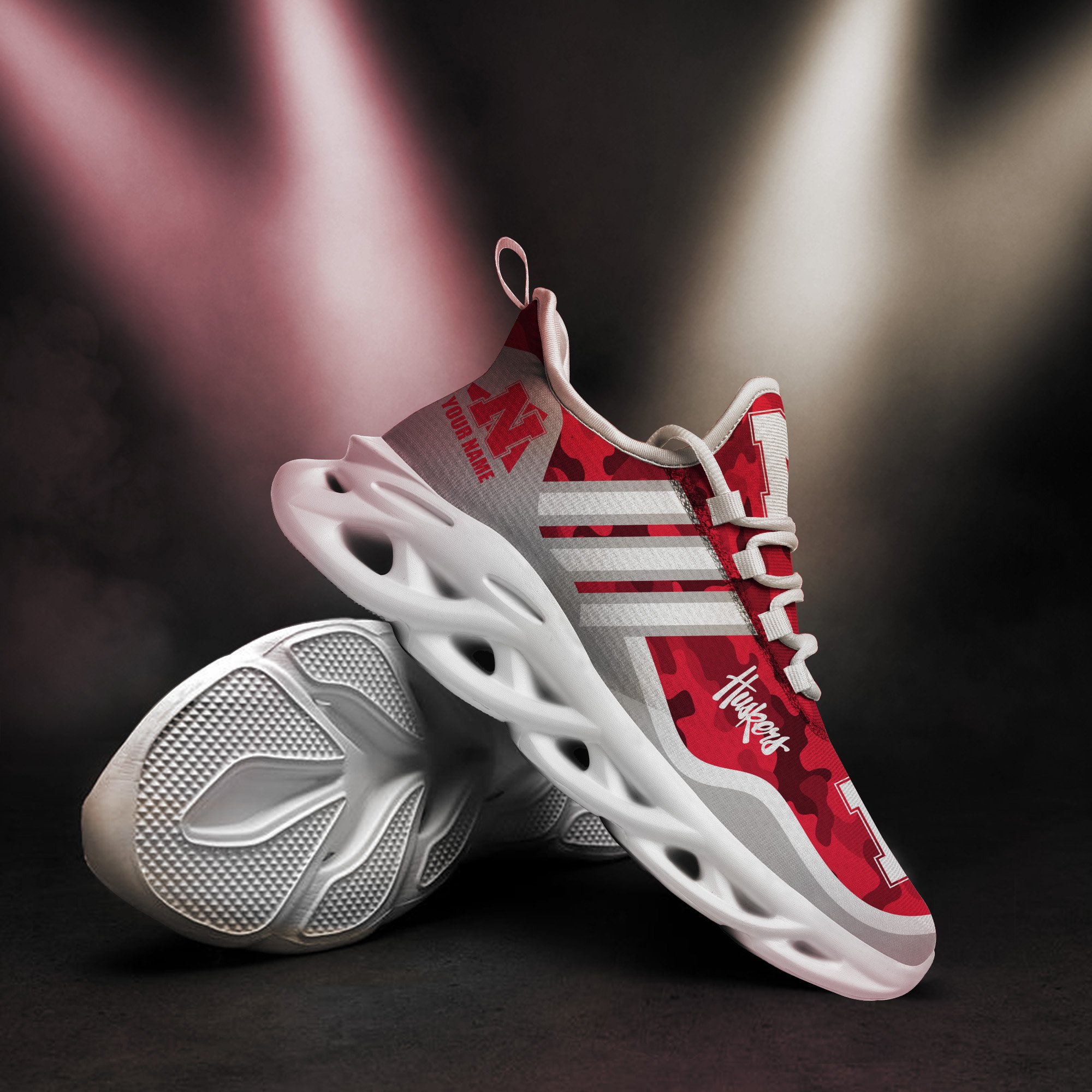 Nebraska Cornhuskers Black Max Soul Shoes 2026 Versions Custom Name 466