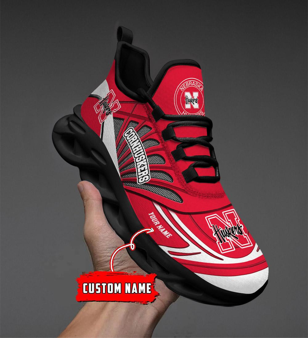 Nebraska Cornhuskers Custom Name Max Soul Shoes