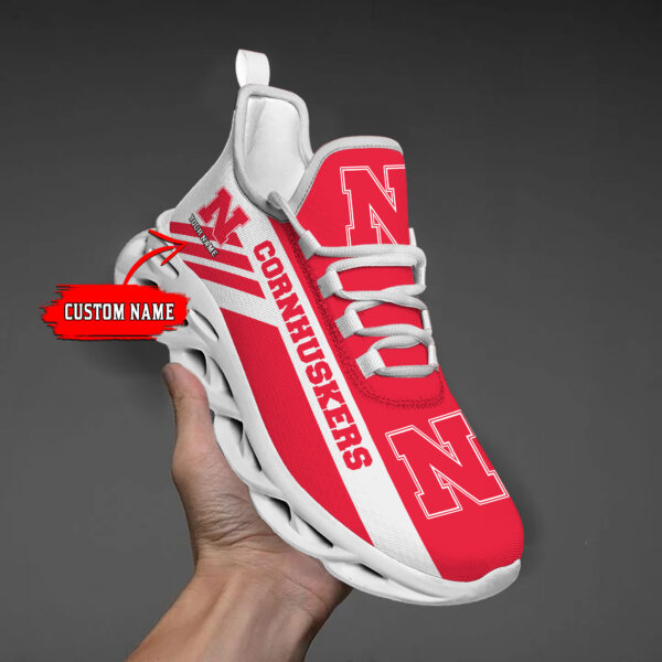 Nebraska Cornhuskers Custom Name PERSONALIZED MAX SOUL SHOES DS004