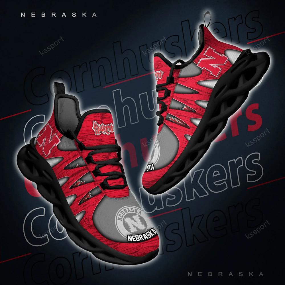 Nebraska Cornhuskers Max Soul Shoes, Running Sneakers