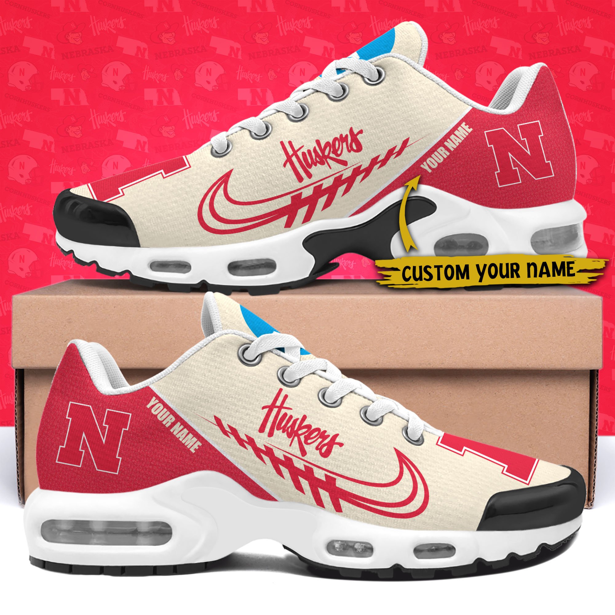 Nebraska Cornhuskers TN Shoes Custom Your Name 514
