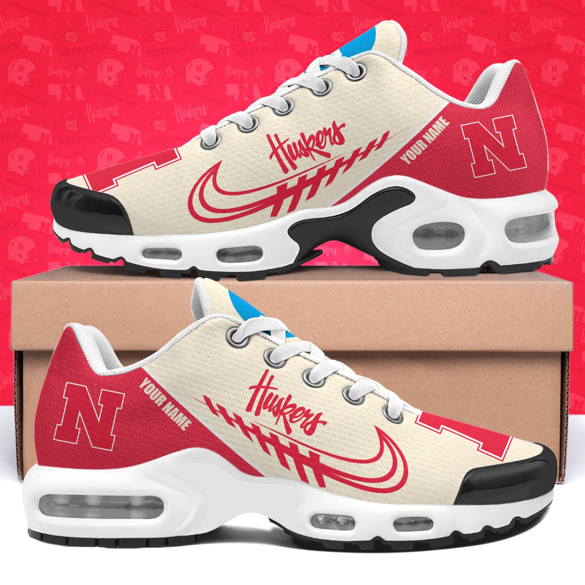 Nebraska Cornhuskers TN Shoes Custom Your Name 514
