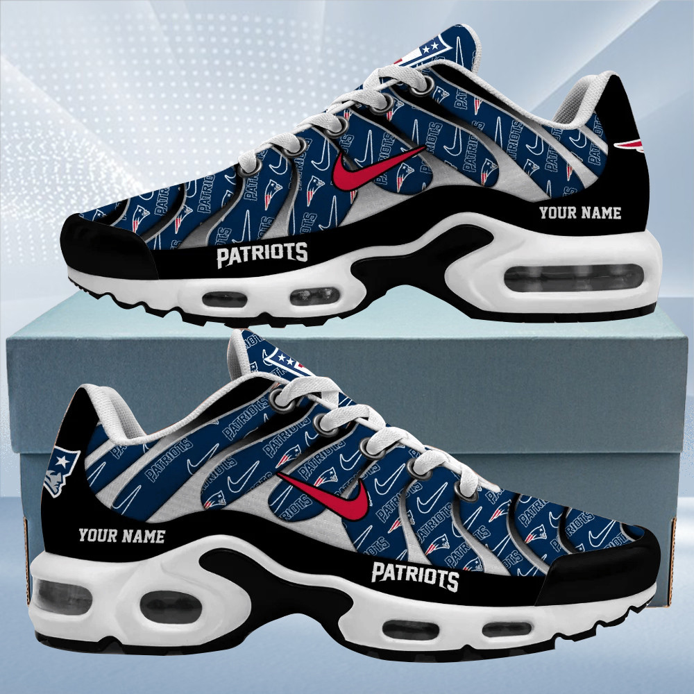 New England Patriots Personalized Name Team Mix Colors V5 TN Air Max Shoes Air Cushion Sneakers
