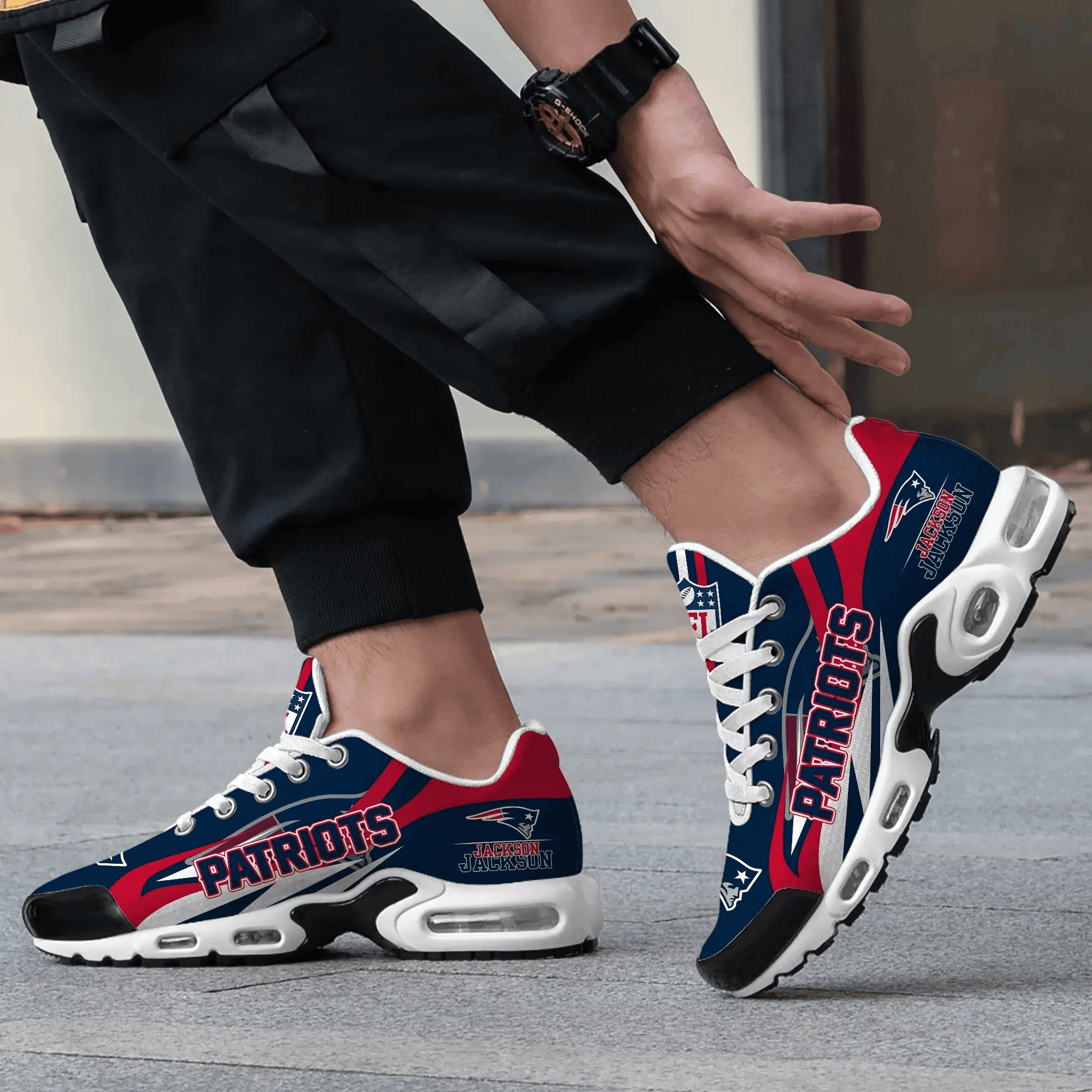 New England Patriots Personalized Plus Air Max Sneaker Shoes