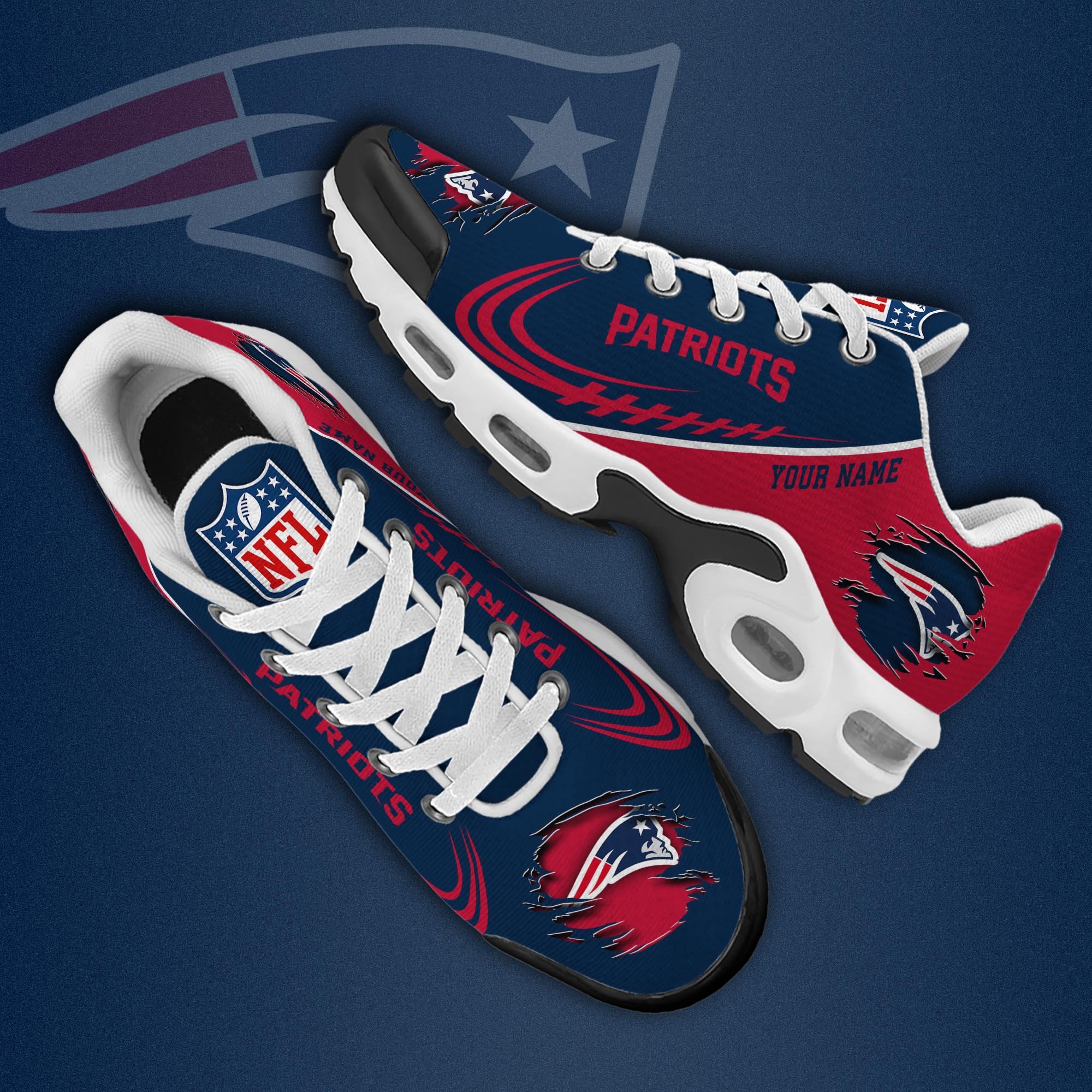 New England Patriots TN Shoes 2026 Version Custom Name