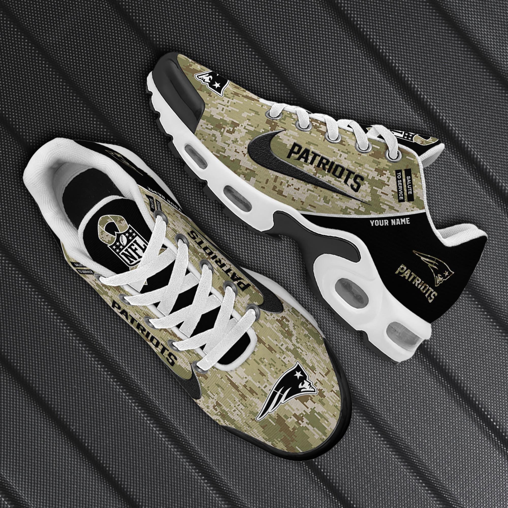 New England Patriots TN Shoes 2026 Version Custom Name, Camouflage Shoes PH586