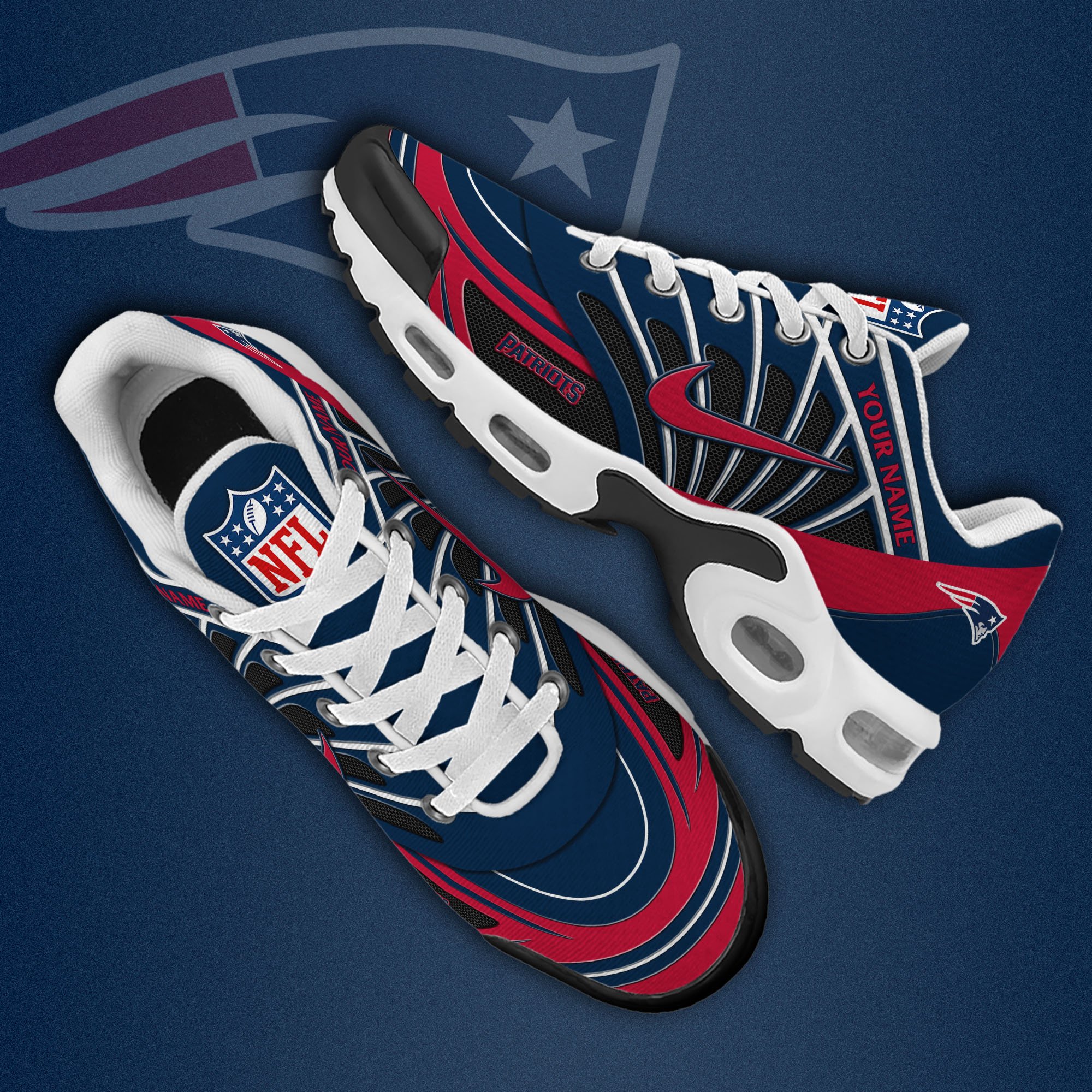 New England Patriots TN Shoes 2026 Versions Custom Your Name 921
