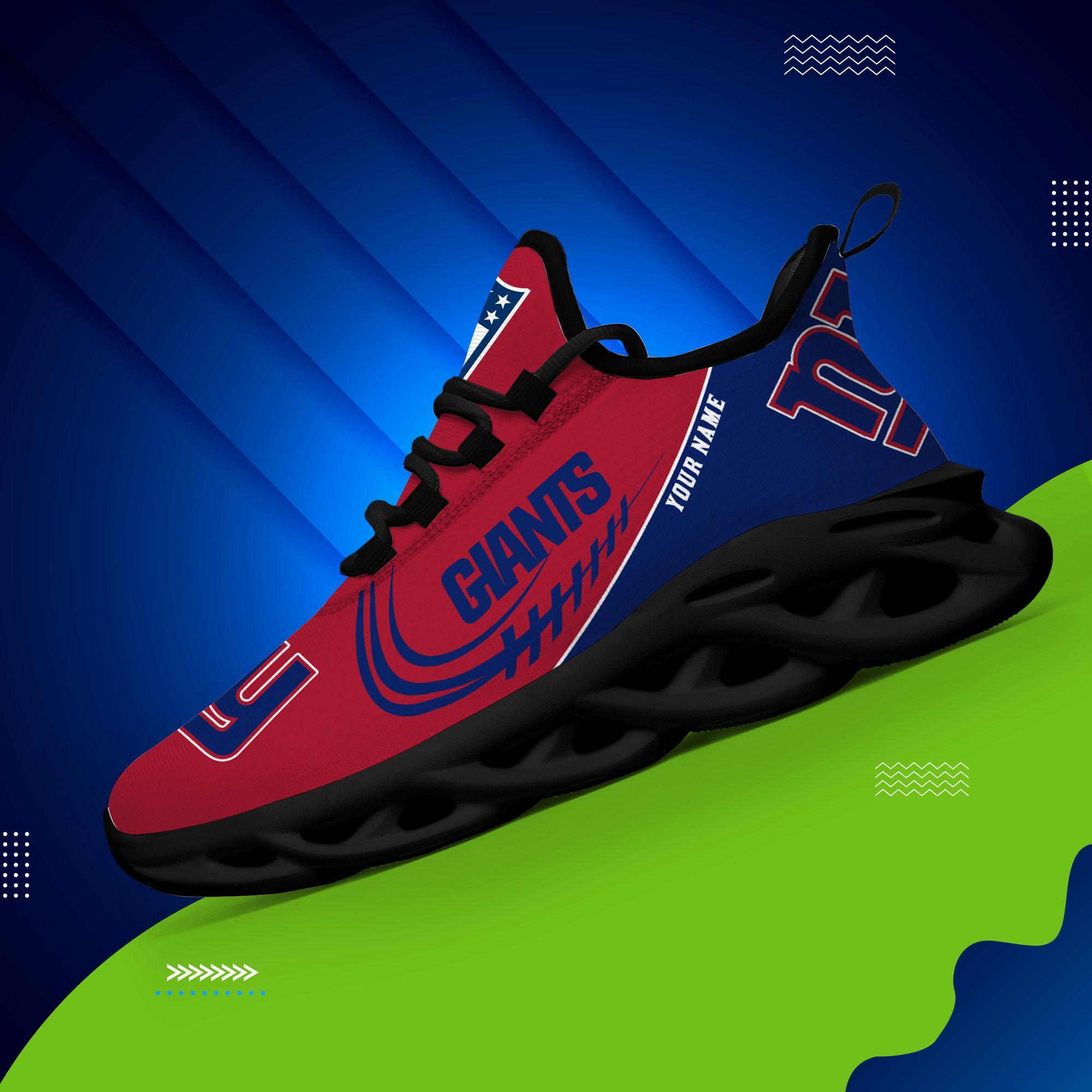 New York Giants Black Max Soul Shoes 2026 Versions Custom Name 630