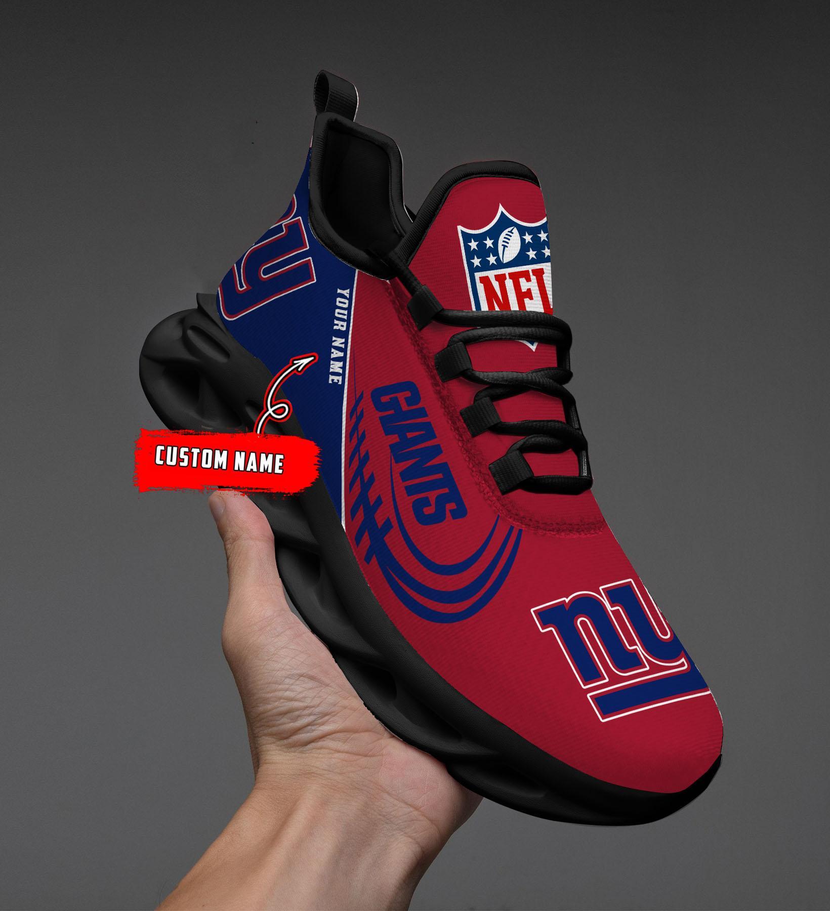 New York Giants Black Max Soul Shoes 2026 Versions Custom Name 630