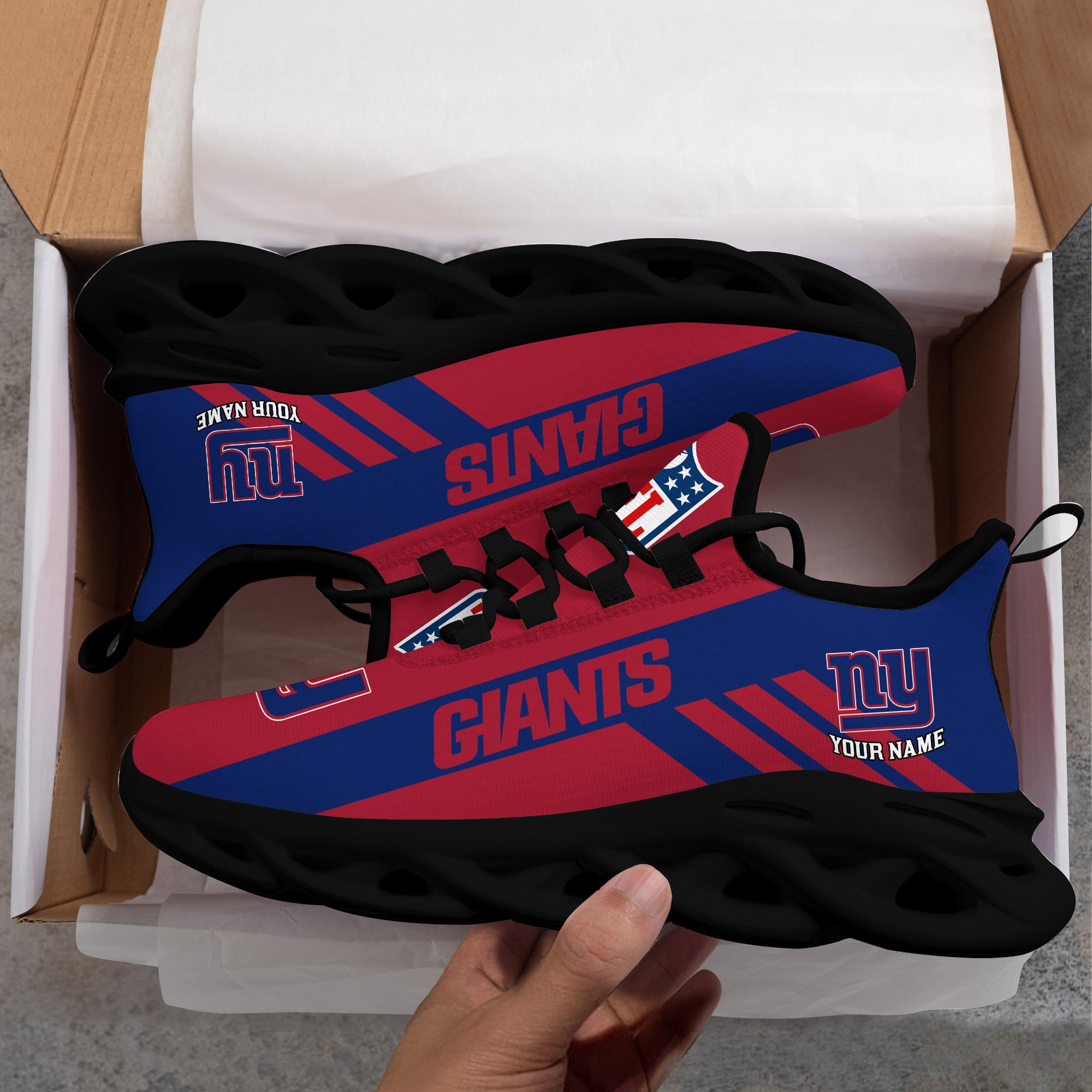 New York Giants Black Max Soul Shoes 2026 Versions Custom Name 635