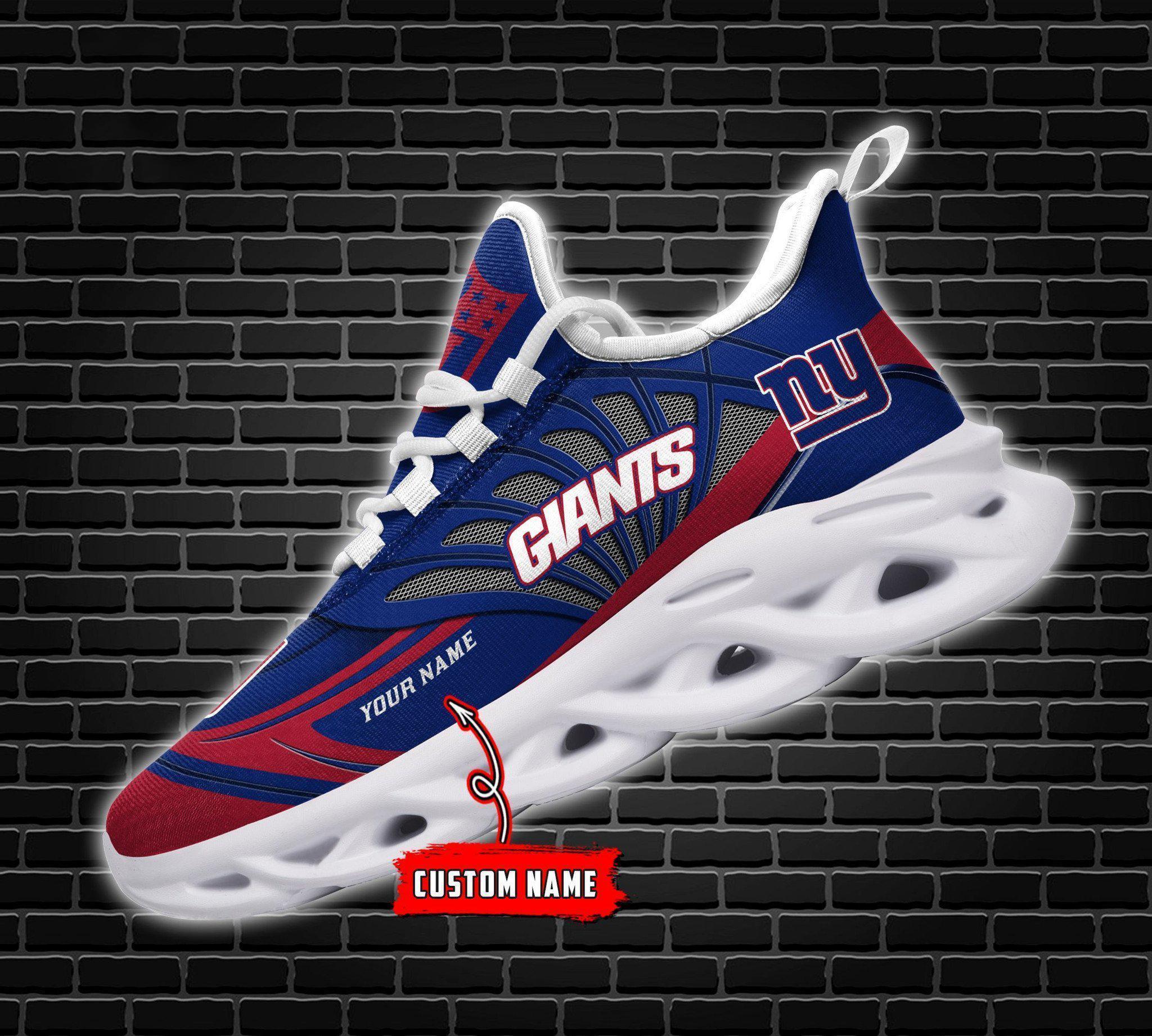 New York Giants Black Max Soul Shoes 2026 Versions Custom Name 637