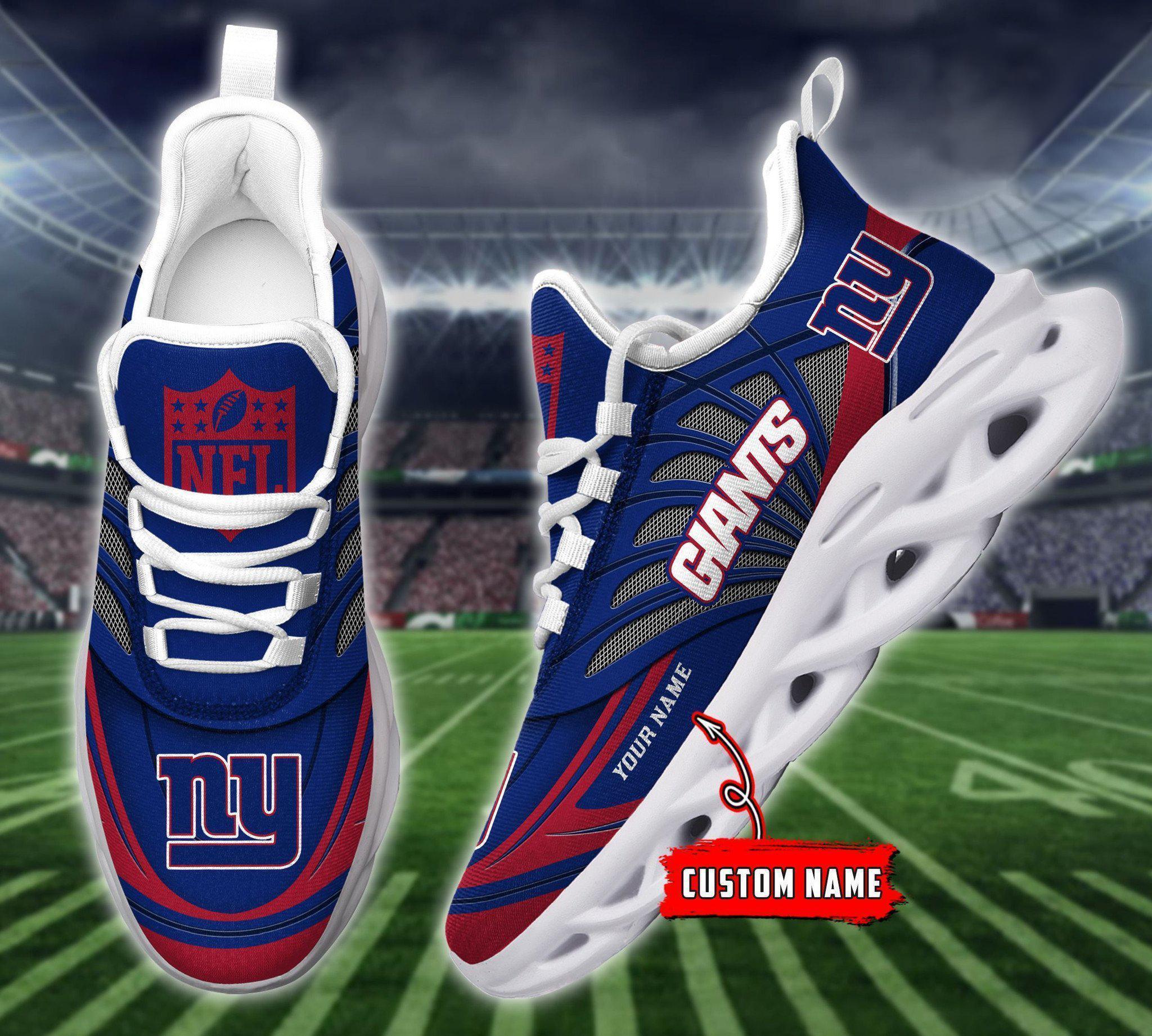 New York Giants Black Max Soul Shoes 2026 Versions Custom Name 637