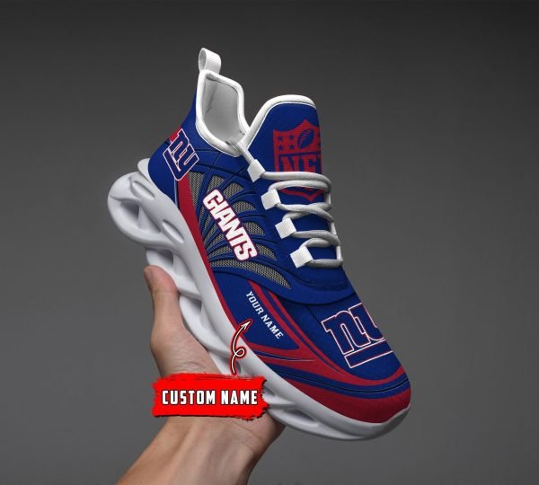 New York Giants Black Max Soul Shoes 2026 Versions Custom Name 637