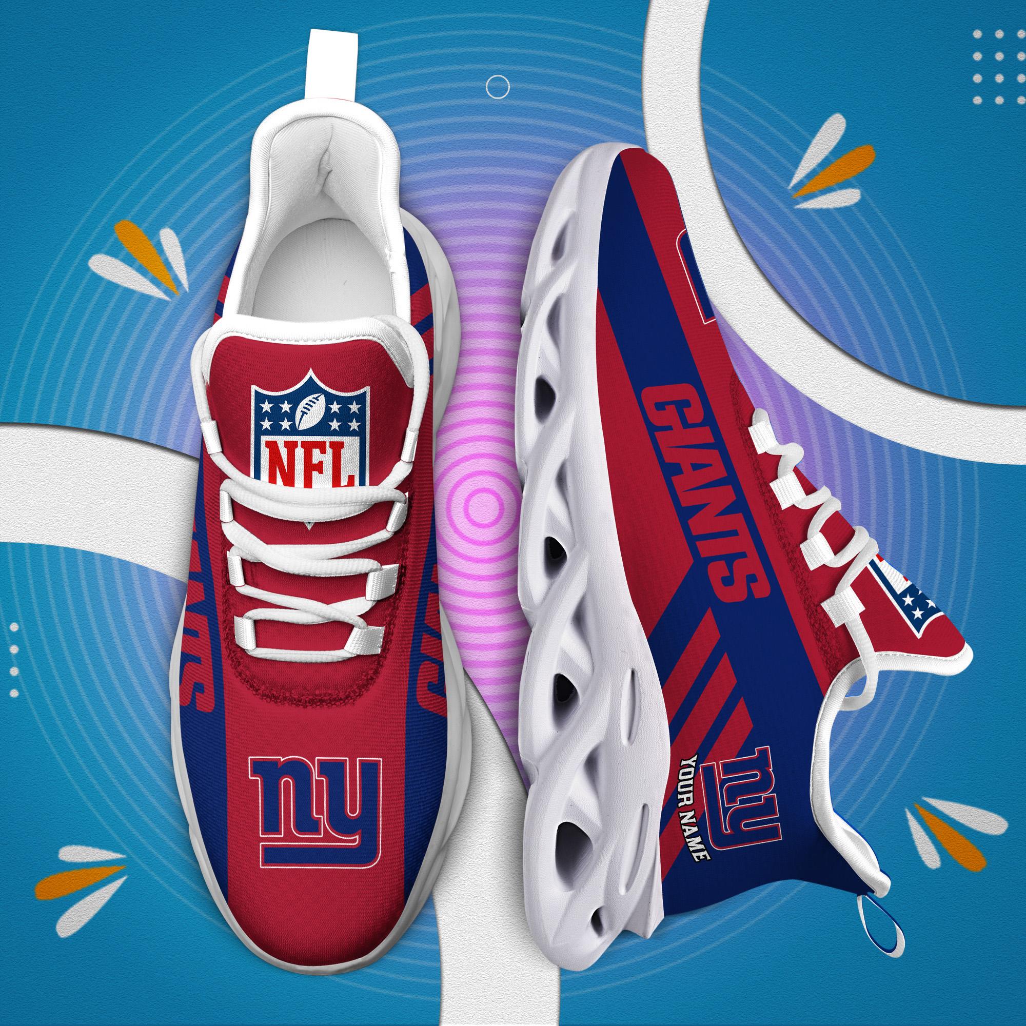 New York Giants Black Max Soul Shoes 2026 Versions Custom Name 638