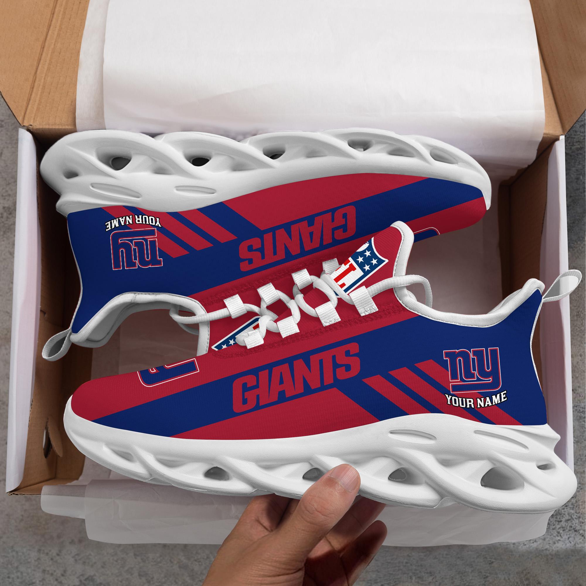 New York Giants Black Max Soul Shoes 2026 Versions Custom Name 638