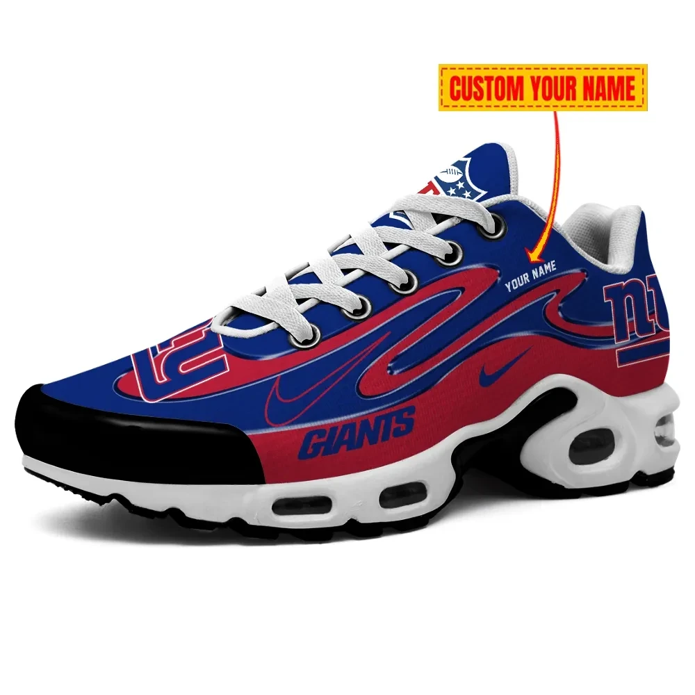 New York Giants Personalized Name Team Mix Colors V2 TN Air Max Shoes Air Cushion Sneakers