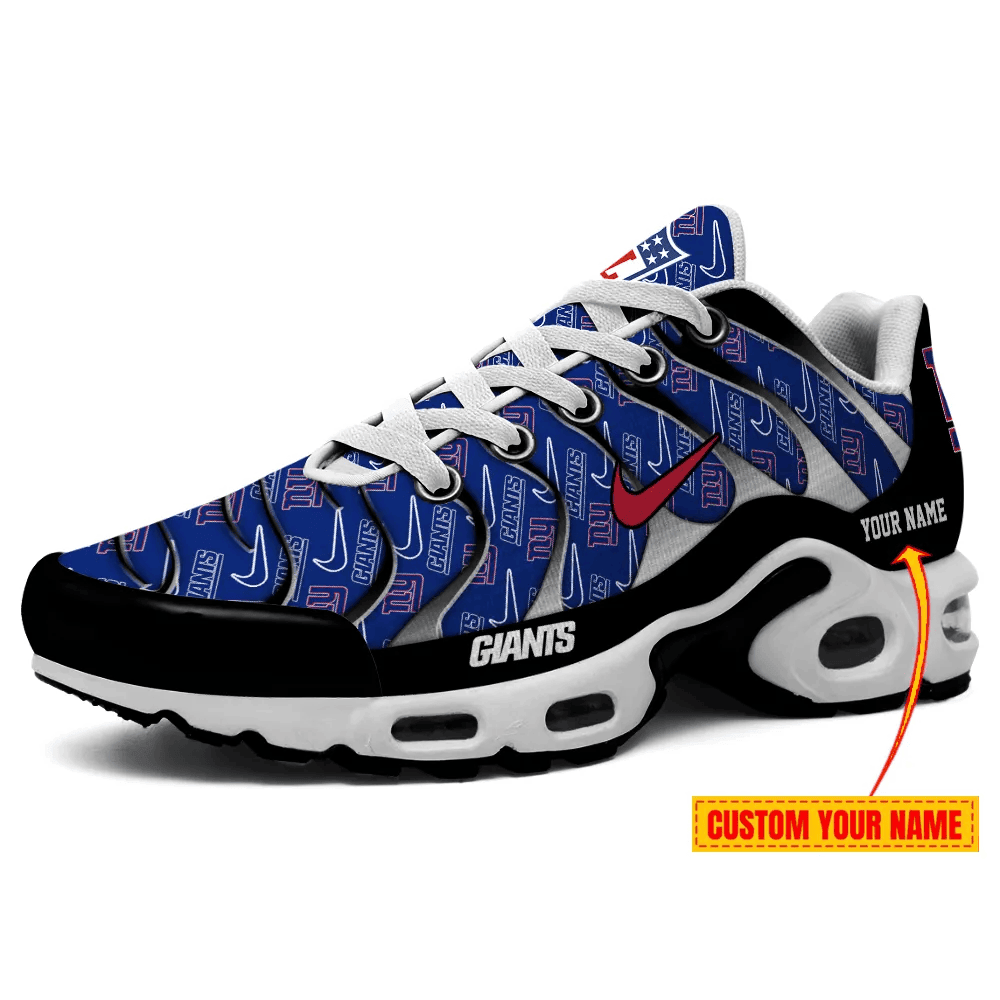 New York Giants Personalized Name Team Mix Colors V5 TN Air Max Shoes Air Cushion Sneakers