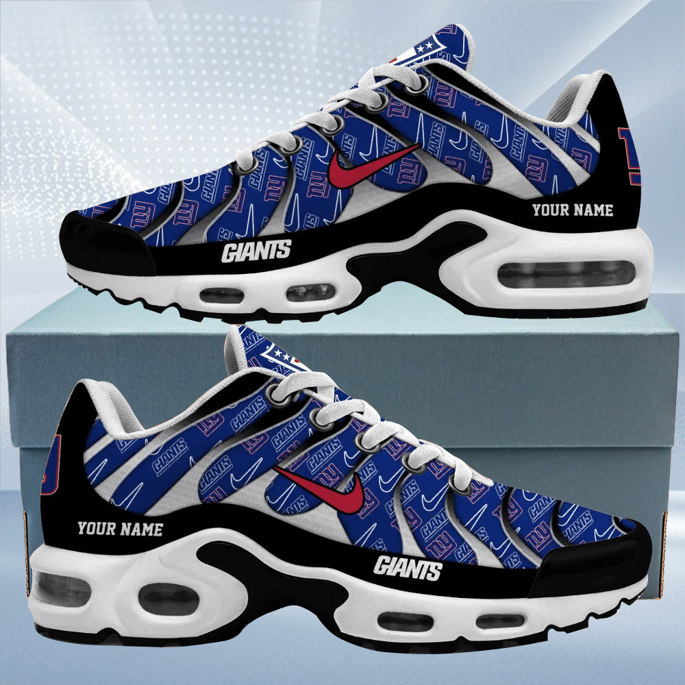 New York Giants Personalized Name Team Mix Colors V5 TN Air Max Shoes Air Cushion Sneakers