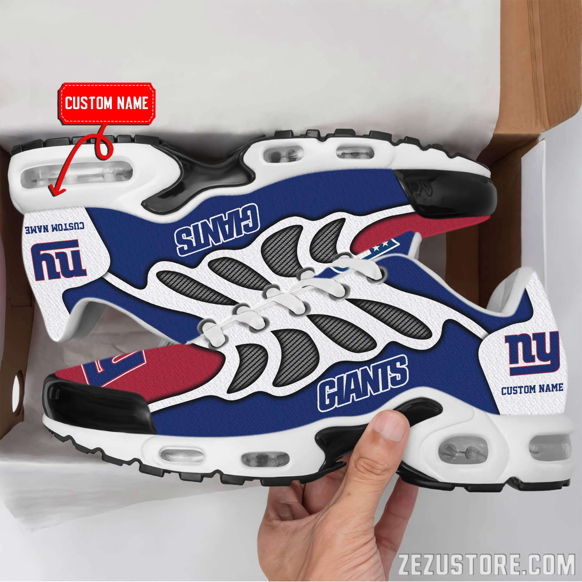 New York Giants Premium Air Max Plus Sport Sneakers For Fan Gifts