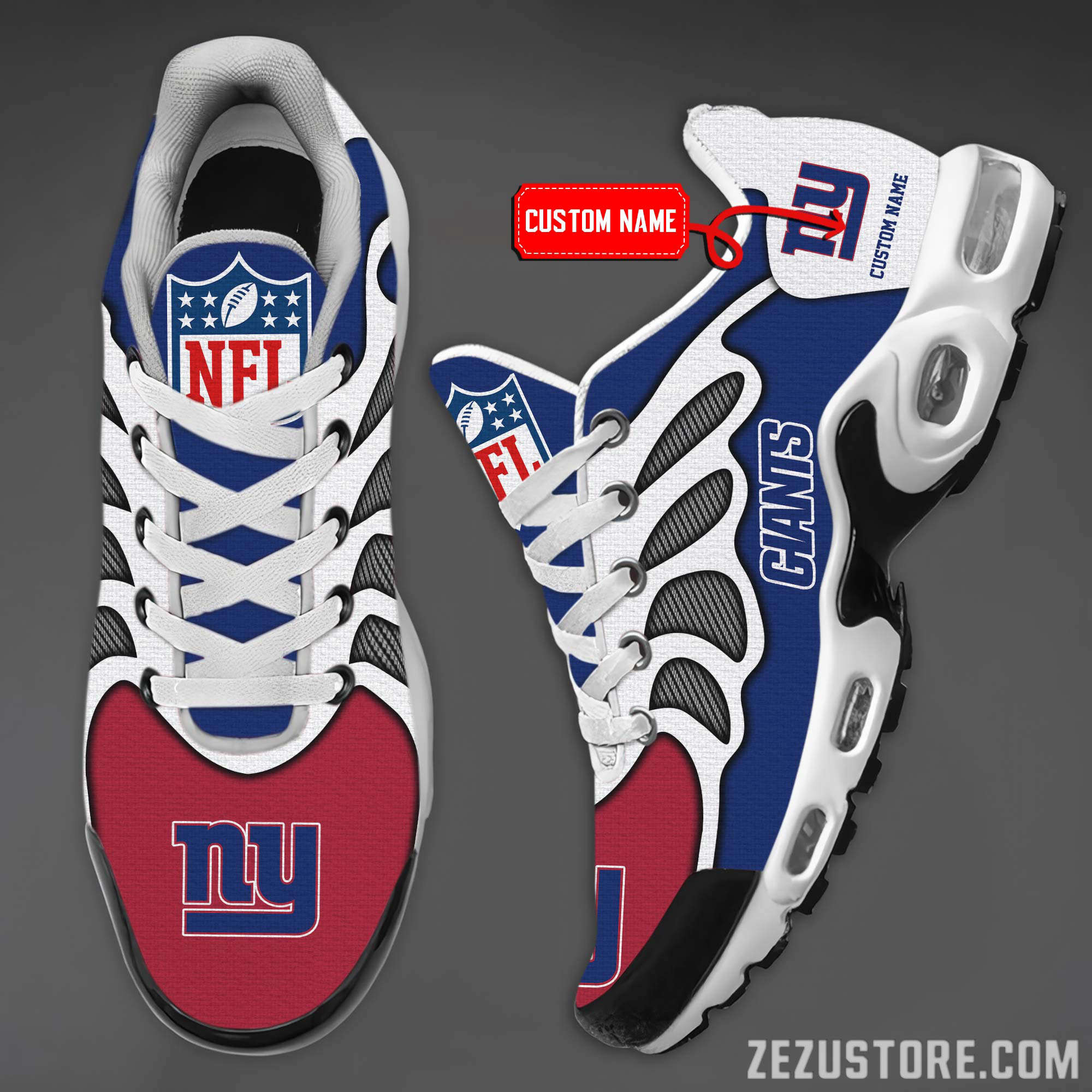 New York Giants Premium Air Max Plus Sport Sneakers For Fan Gifts