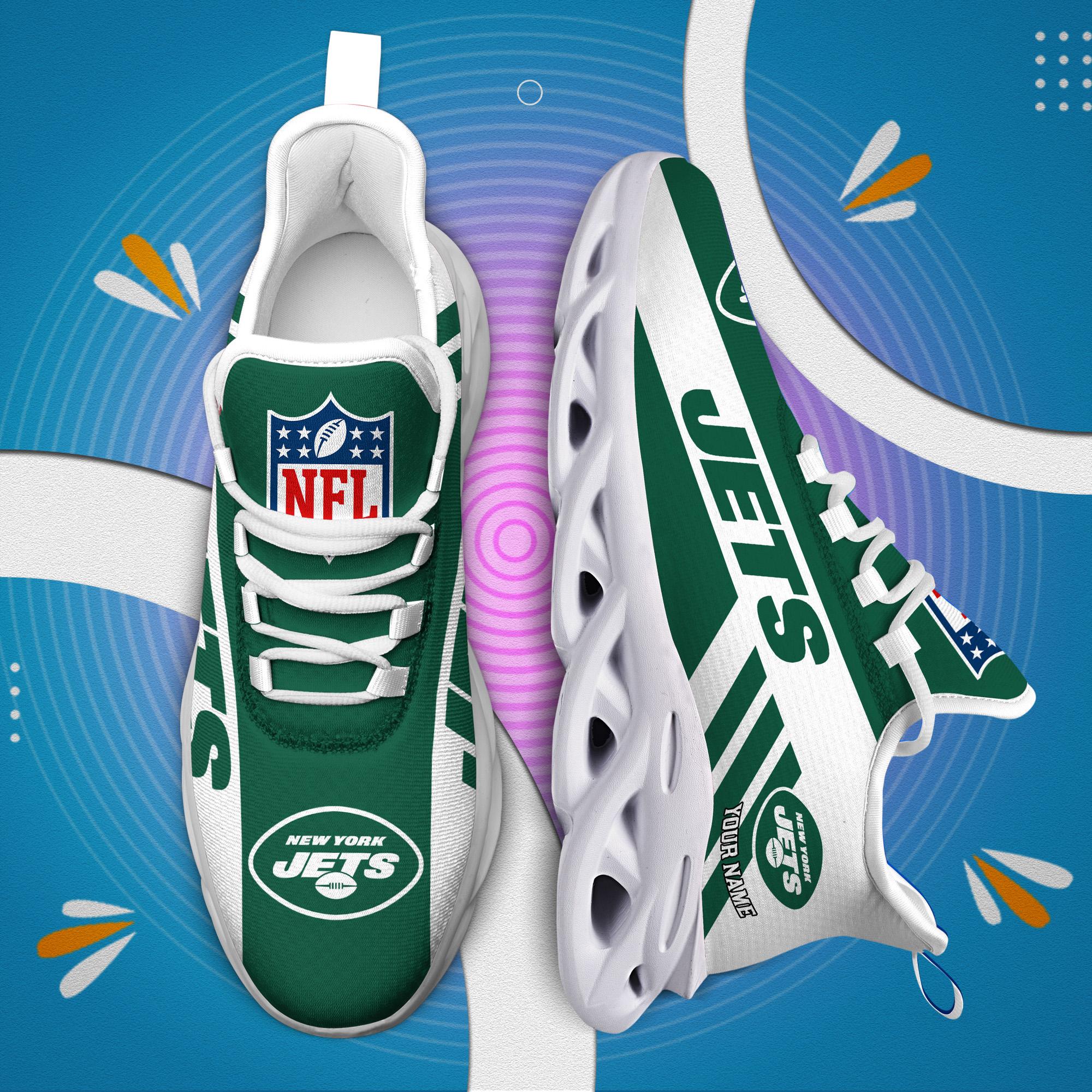 New York Jets Black Max Soul Shoes 2026 Versions Custom Name 635
