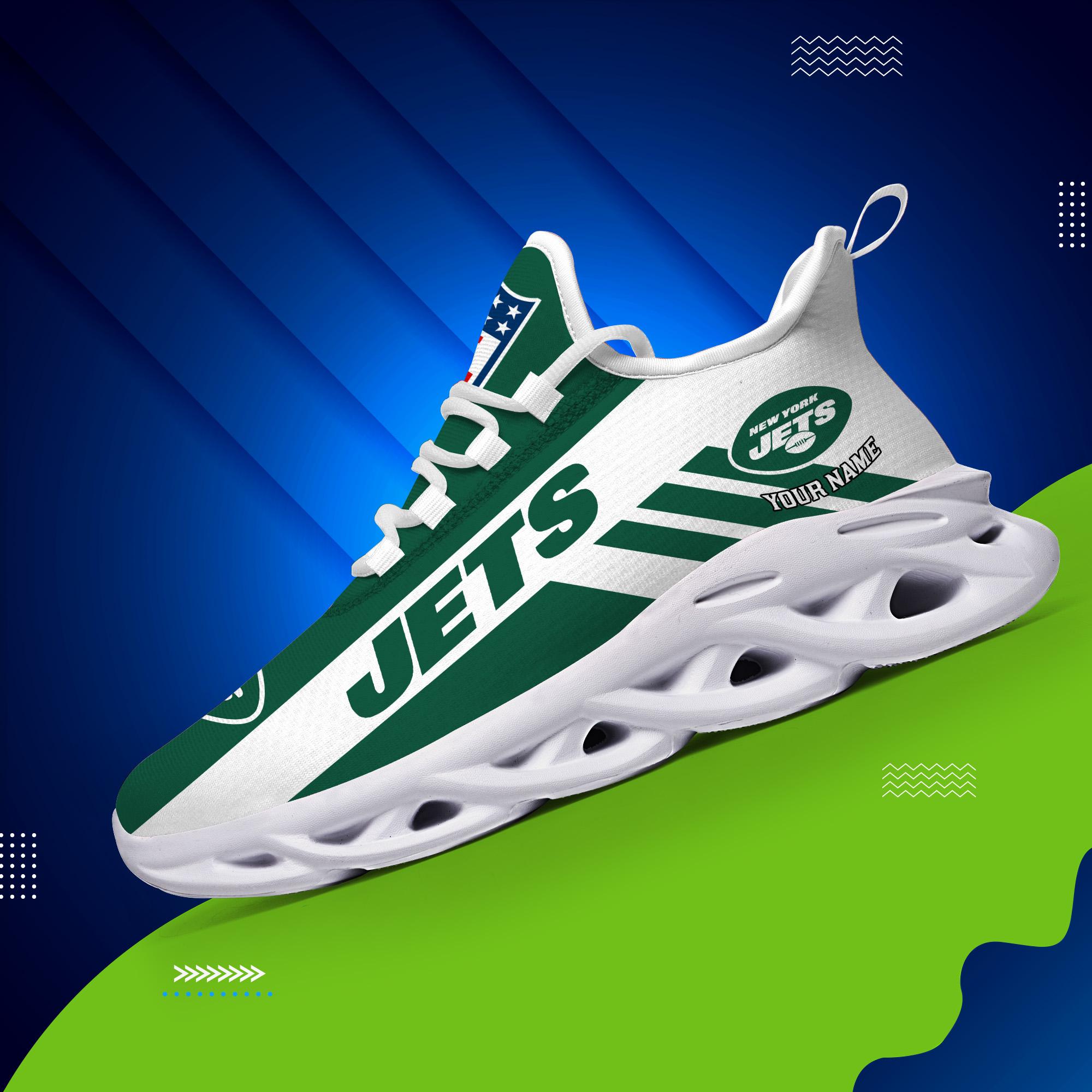 New York Jets Black Max Soul Shoes 2026 Versions Custom Name 635