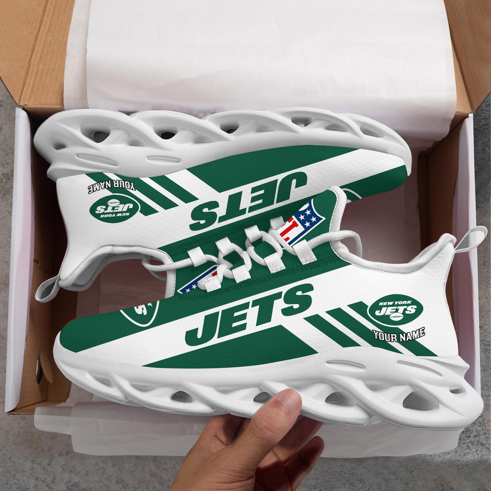 New York Jets Black Max Soul Shoes 2026 Versions Custom Name 635
